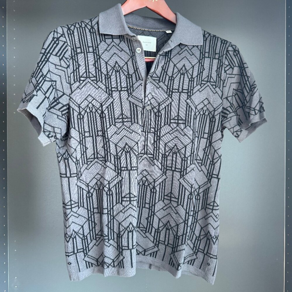 Billy Reid Stained Glass Cotton Sweater Polo